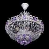 Люстра Астра Белая с подвесом фиолетовая в Новокузнецке