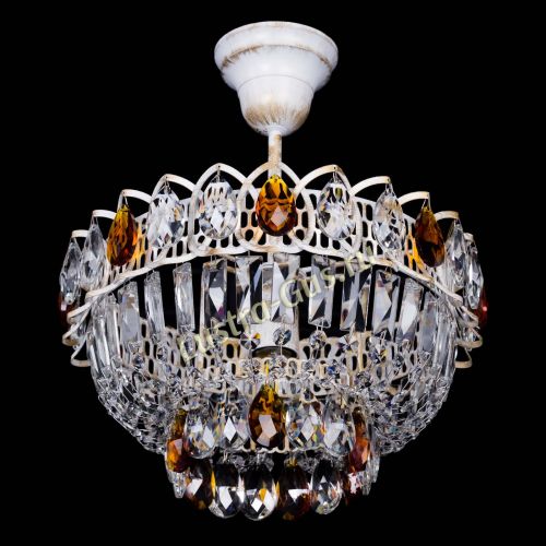 Люстра Астра Бутон №1 Чайная - белая с подвесом в Новокузнецке Гусь Хрустальный