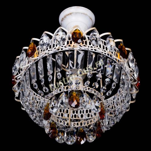 Люстра Астра Бутон №1 Чайная - белая с подвесом в Новокузнецке Гусь Хрустальный