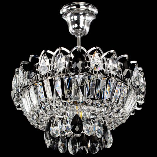 Люстра Астра Бутон №1 с подвесом Черная в Новокузнецке Гусь Хрустальный