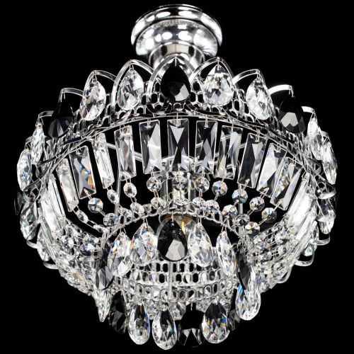 Люстра Астра Бутон №1 с подвесом Черная в Новокузнецке Гусь Хрустальный