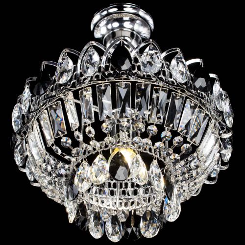 Люстра Астра Бутон №1 с подвесом Черная в Новокузнецке Гусь Хрустальный