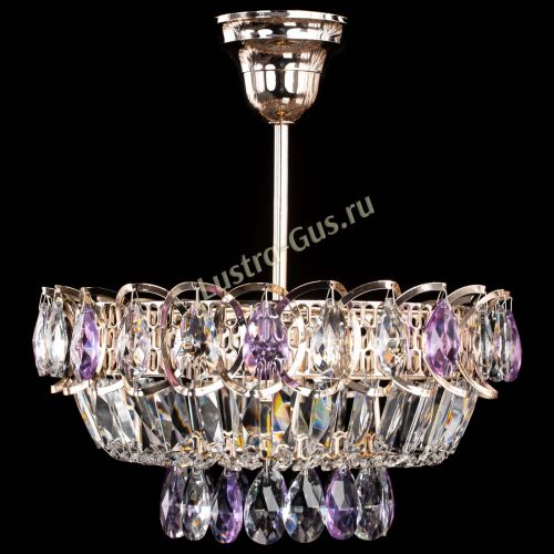 Люстра Астра Бутон №1 с подвесом Фиолетовая в Новокузнецке Гусь Хрустальный