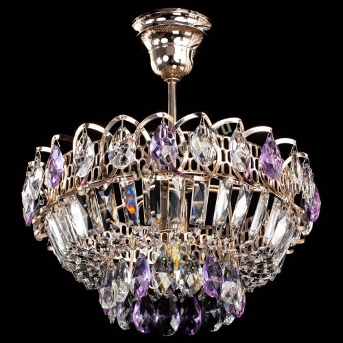 Люстра Астра Бутон №1 с подвесом Фиолетовая в Новокузнецке Гусь Хрустальный