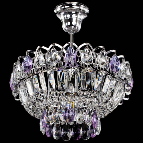 Люстра Астра Бутон №1 с подвесом Фиолетовая в Новокузнецке Гусь Хрустальный