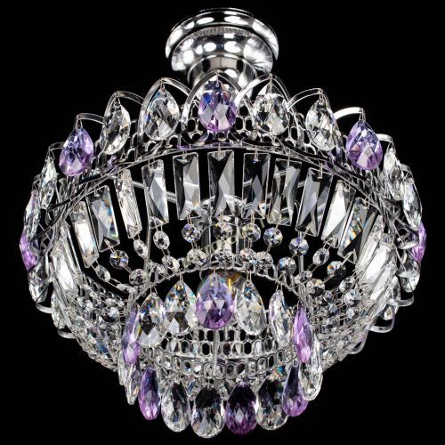 Люстра Астра Бутон №1 с подвесом Фиолетовая в Новокузнецке Гусь Хрустальный