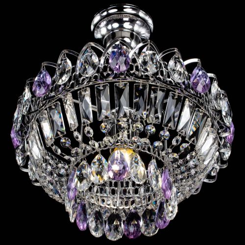 Люстра Астра Бутон №1 с подвесом Фиолетовая в Новокузнецке Гусь Хрустальный