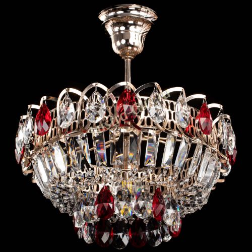 Люстра Астра Бутон №1 с подвесом Красная в Новокузнецке Гусь Хрустальный