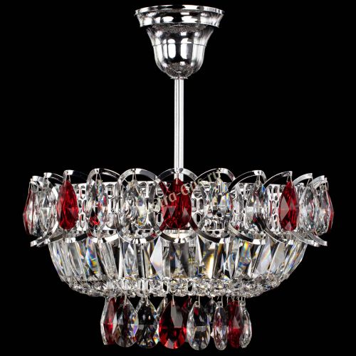 Люстра Астра Бутон №1 с подвесом Красная в Новокузнецке Гусь Хрустальный