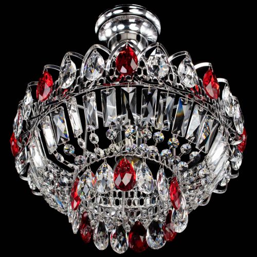 Люстра Астра Бутон №1 с подвесом Красная в Новокузнецке Гусь Хрустальный
