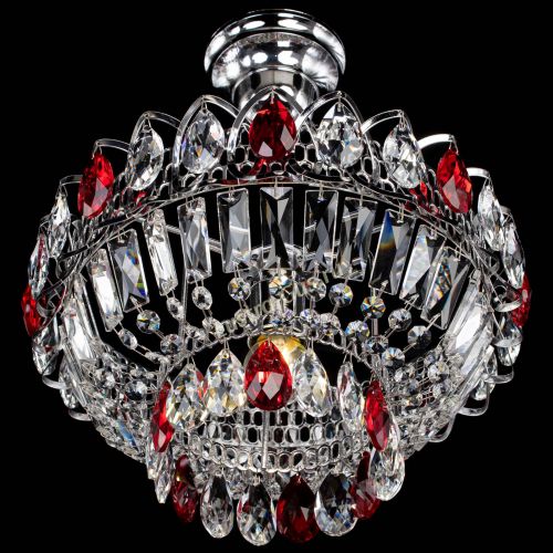 Люстра Астра Бутон №1 с подвесом Красная в Новокузнецке Гусь Хрустальный