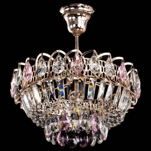 Люстра Астра Бутон №1 с подвесом Розовая в Новокузнецке Гусь Хрустальный