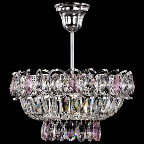 Люстра Астра Бутон №1 с подвесом Розовая в Новокузнецке Гусь Хрустальный