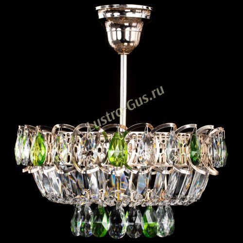 Люстра Астра Бутон №1 с подвесом Зеленая в Новокузнецке Гусь Хрустальный