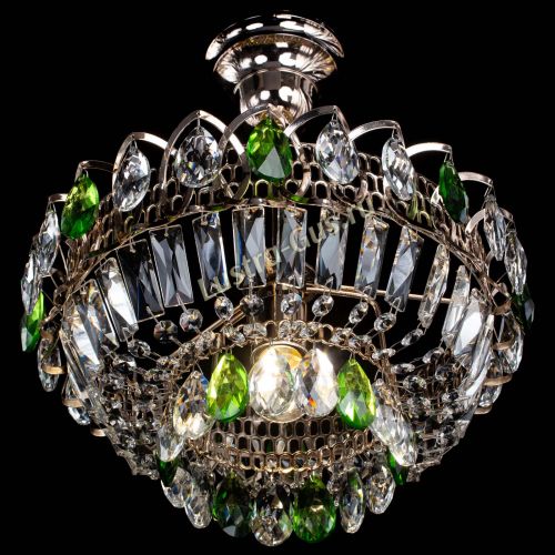 Люстра Астра Бутон №1 с подвесом Зеленая в Новокузнецке Гусь Хрустальный