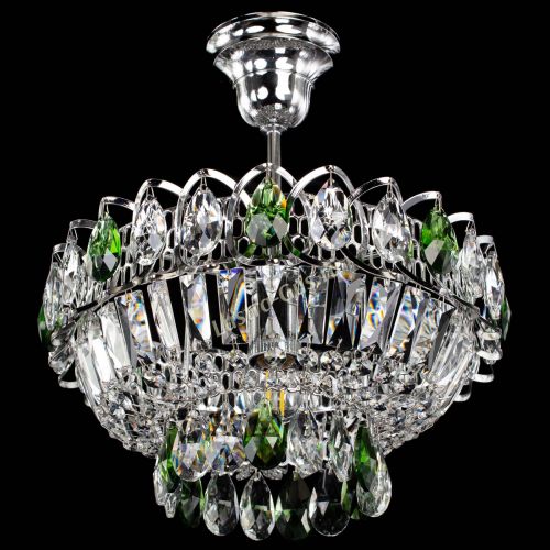 Люстра Астра Бутон №1 с подвесом Зеленая в Новокузнецке Гусь Хрустальный