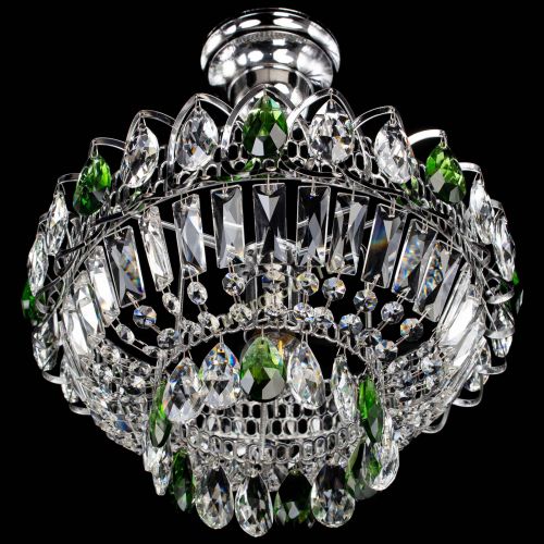 Люстра Астра Бутон №1 с подвесом Зеленая в Новокузнецке Гусь Хрустальный