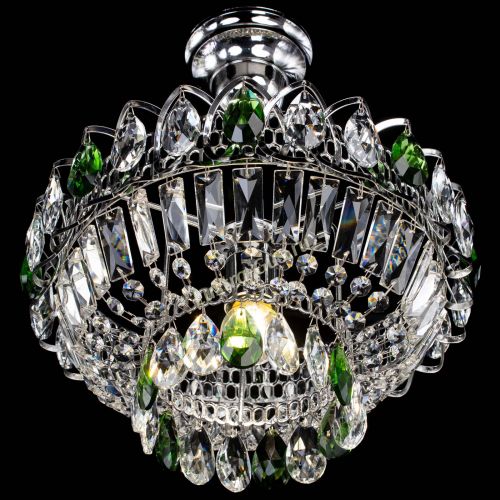 Люстра Астра Бутон №1 с подвесом Зеленая в Новокузнецке Гусь Хрустальный