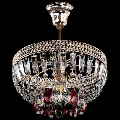 Люстра Астра Флоренция №1 мини красная в Новокузнецке Гусь Хрустальный