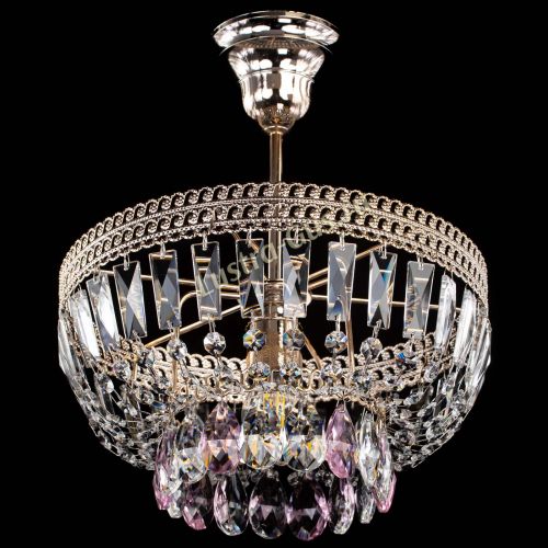 Люстра Астра Флоренция №1 мини розовая в Новокузнецке Гусь Хрустальный