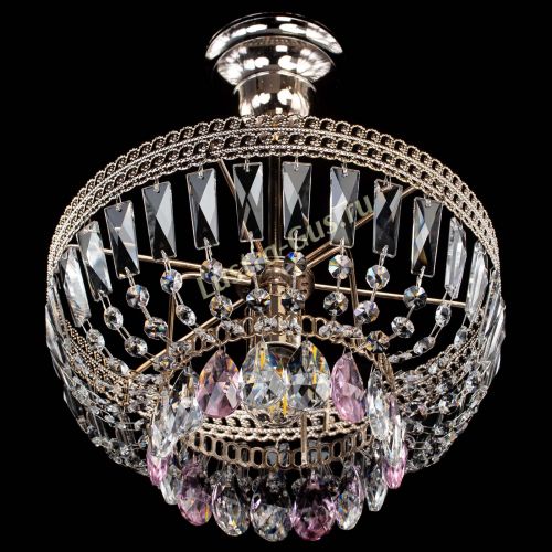 Люстра Астра Флоренция №1 мини розовая в Новокузнецке Гусь Хрустальный