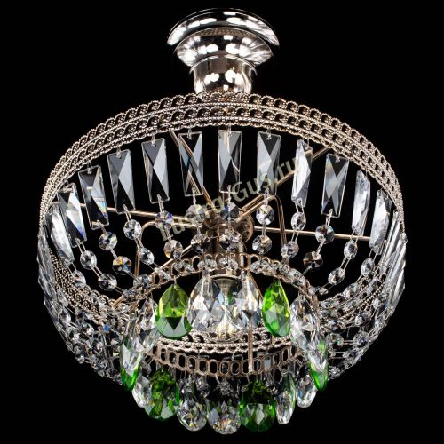 Люстра Астра Флоренция №1 мини зеленая в Новокузнецке Гусь Хрустальный