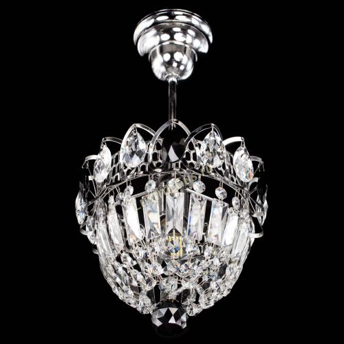 Люстра Астра Купол №1 с подвесом Черная в Новокузнецке Гусь Хрустальный