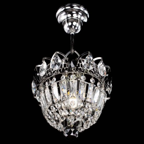 Люстра Астра Купол №1 с подвесом Черная в Новокузнецке Гусь Хрустальный