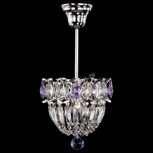 Люстра Астра Купол №1 с подвесом Фиолетовая в Новокузнецке Гусь Хрустальный