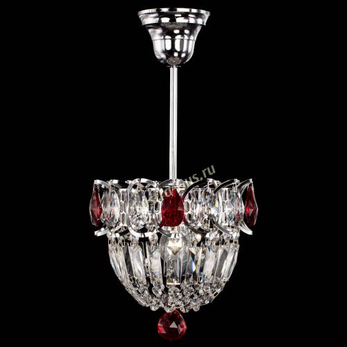 Люстра Астра Купол №1 с подвесом Красная в Новокузнецке Гусь Хрустальный