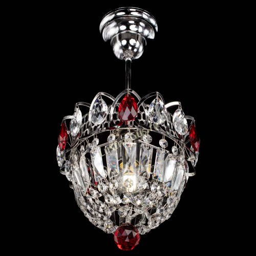Люстра Астра Купол №1 с подвесом Красная в Новокузнецке Гусь Хрустальный