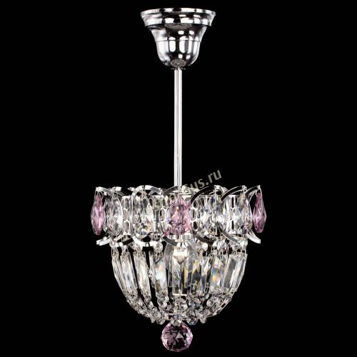 Люстра Астра Купол №1 с подвесом Розовая в Новокузнецке Гусь Хрустальный