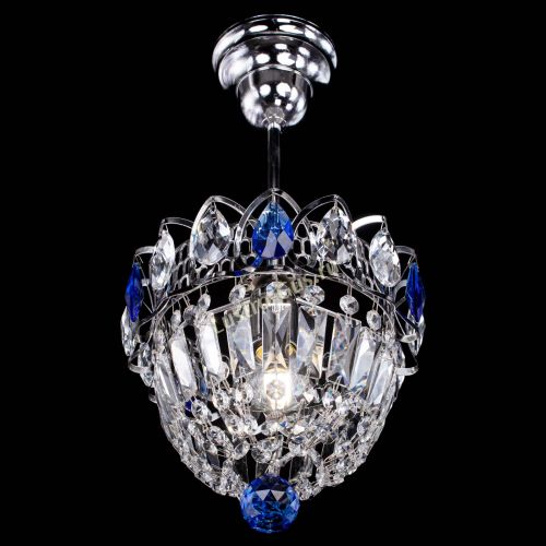 Люстра Астра Купол №1 с подвесом Синяя в Новокузнецке Гусь Хрустальный