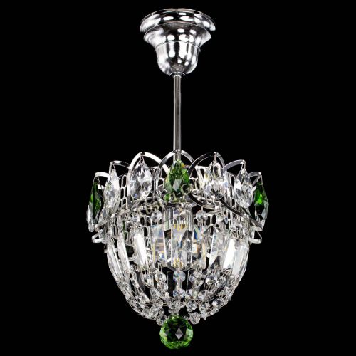 Люстра Астра Купол №1 с подвесом Зеленая в Новокузнецке Гусь Хрустальный