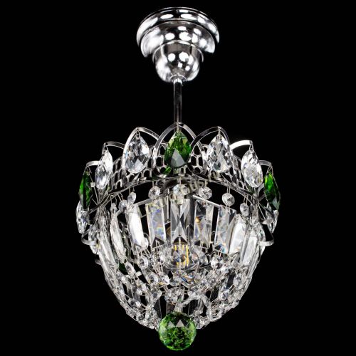 Люстра Астра Купол №1 с подвесом Зеленая в Новокузнецке Гусь Хрустальный