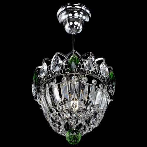 Люстра Астра Купол №1 с подвесом Зеленая в Новокузнецке Гусь Хрустальный