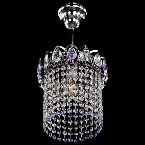 Люстра Астра оптикон №1 фиолетовая в Новокузнецке Гусь Хрустальный