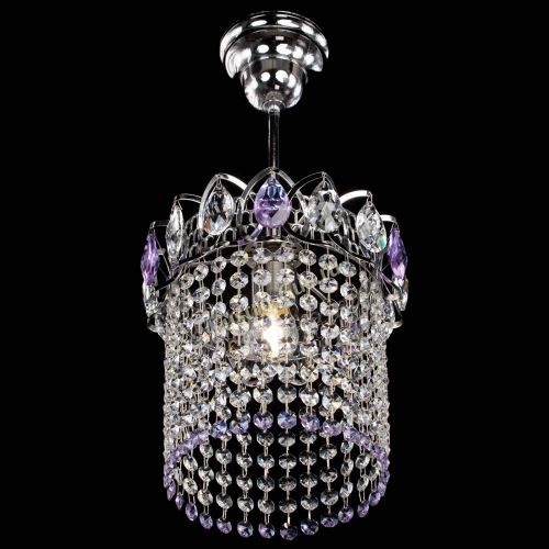Люстра Астра оптикон №1 фиолетовая в Новокузнецке Гусь Хрустальный