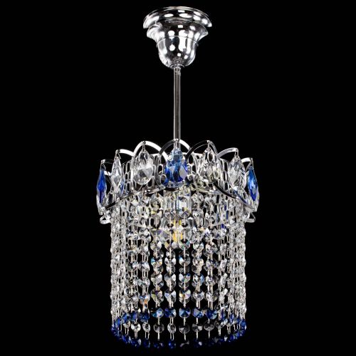 Люстра Астра оптикон №1 синяя в Новокузнецке Гусь Хрустальный