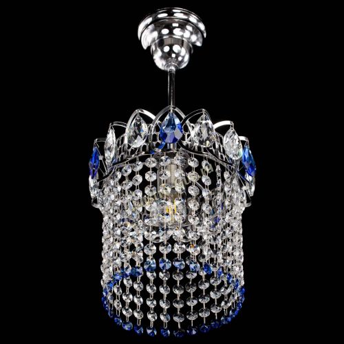 Люстра Астра оптикон №1 синяя в Новокузнецке Гусь Хрустальный