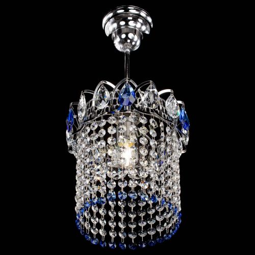 Люстра Астра оптикон №1 синяя в Новокузнецке Гусь Хрустальный