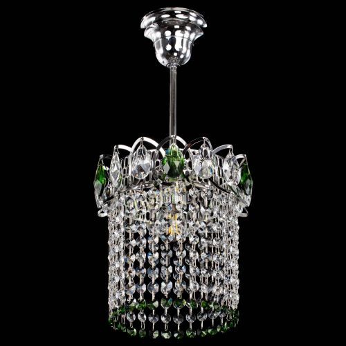 Люстра Астра оптикон №1 зеленая в Новокузнецке Гусь Хрустальный