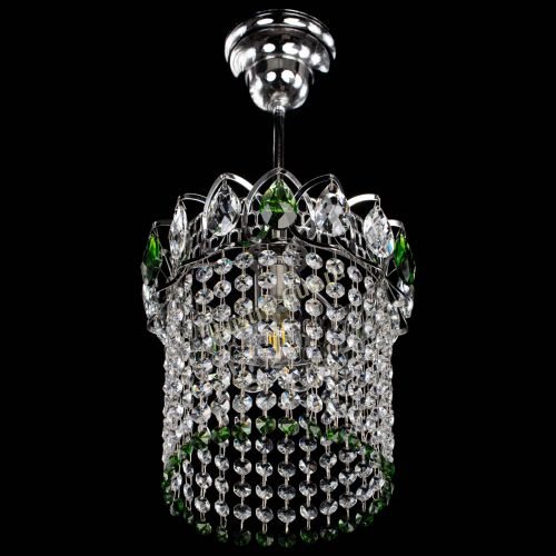 Люстра Астра оптикон №1 зеленая в Новокузнецке Гусь Хрустальный