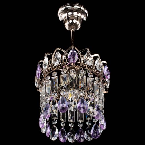 Люстра Астра пластинка №1 фиолетовая в Новокузнецке Гусь Хрустальный