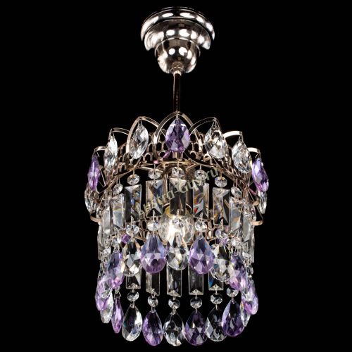 Люстра Астра пластинка №1 фиолетовая в Новокузнецке Гусь Хрустальный