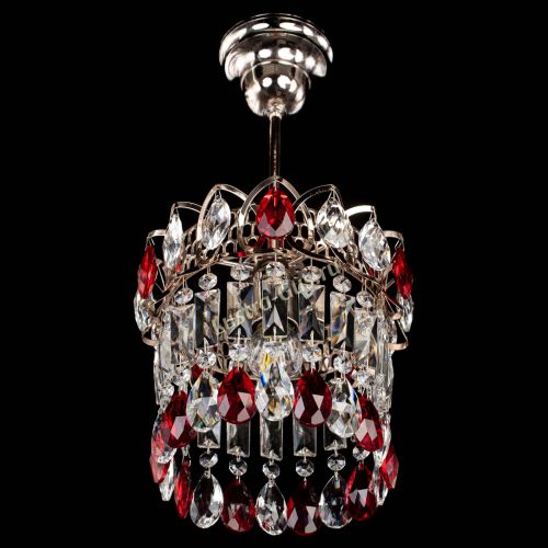 Люстра Астра пластинка №1 красная в Новокузнецке Гусь Хрустальный