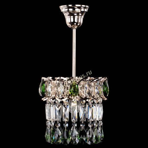 Люстра Астра пластинка №1 зеленая в Новокузнецке Гусь Хрустальный