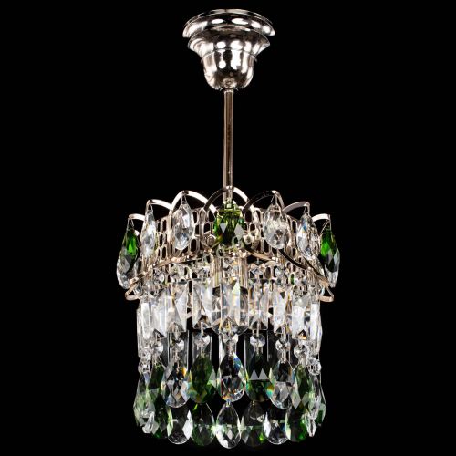 Люстра Астра пластинка №1 зеленая в Новокузнецке Гусь Хрустальный