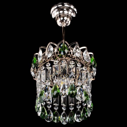 Люстра Астра пластинка №1 зеленая в Новокузнецке Гусь Хрустальный