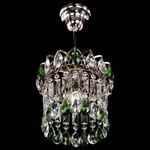 Люстра Астра пластинка №1 зеленая в Новокузнецке Гусь Хрустальный